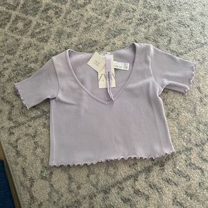 Zara ribbed lilac shirt